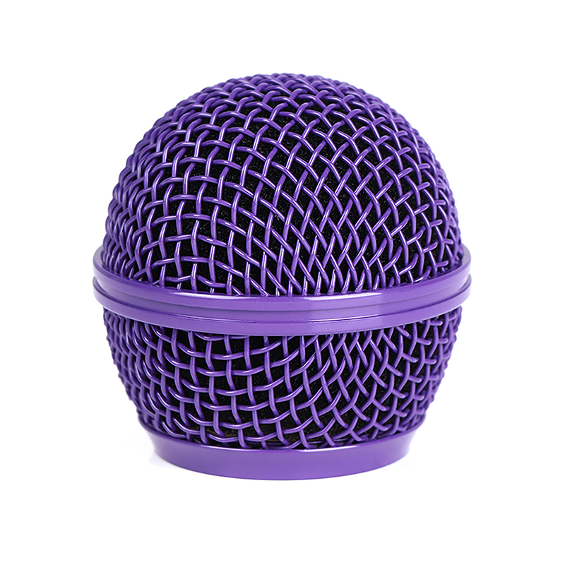 1 Stück für Shure sm58 Funk mikrofon Ersatz Metall mikrofon Kühlergrill ersetzt Beruf elle Party Mikrofon Kopfteil: Weiß