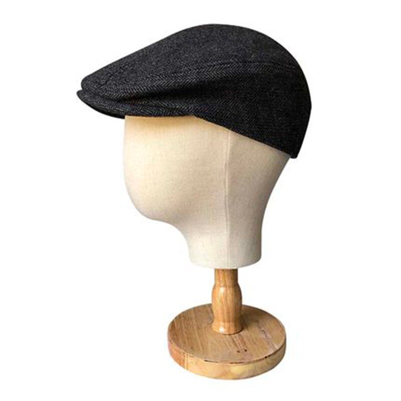 Gorra clásica de hiedra Gatsby para hombre y mujer, gorro con estampado de espiga en color gris oscuro, estilo Retro, liso, con pico de pato, CapsBLM297