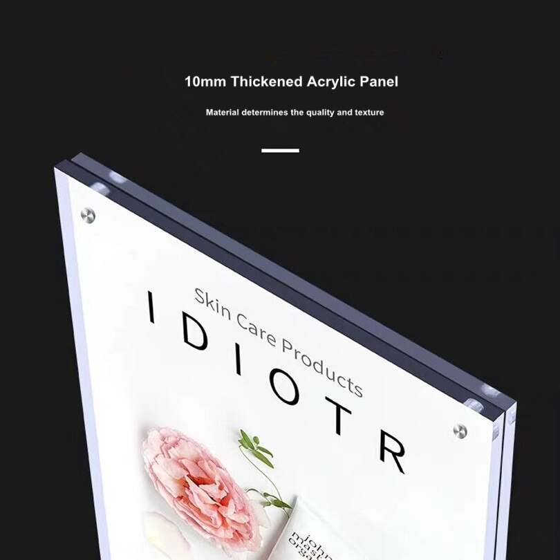 100*200mm akrylskilt holder bord nummer stand menu tæller plakat holder skilt display stativ