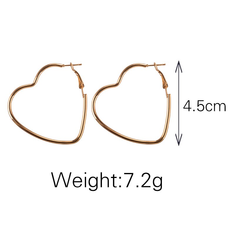 Zyzq trendy tilbehør bøjle øreringe til piger romantisk boho kærlighed hjerteformet udsøgt kunsthåndværk til kvinder hjerte øreringe