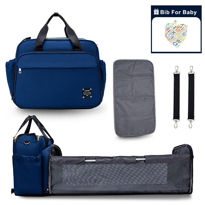 Sac à langer pour bébé, sac à dos de lit de maternité pour maman, sac d&#39;allaitement de grande capacité pour les soins de bébé, poussette avec crochet: 11