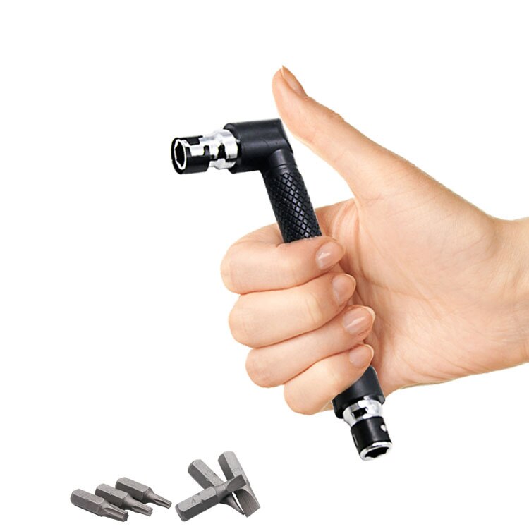 Dobbelt-l-formet mini-topnøgle 1/4 " 6.35mm skruetrækker boreværktøj: 11 stk