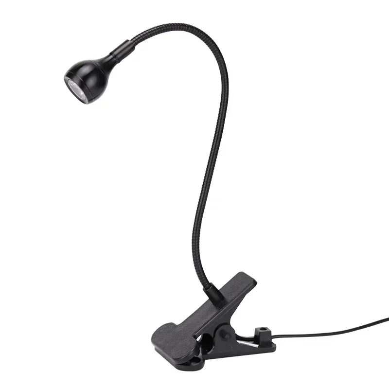 Luces Led ultravioleta con Clip, tubo de Metal Flexible, lámpara UV USB, Mini luz de curado de Gel UV, lámpara de escritorio, secador de uñas para arte de uñas DIY: Rojo