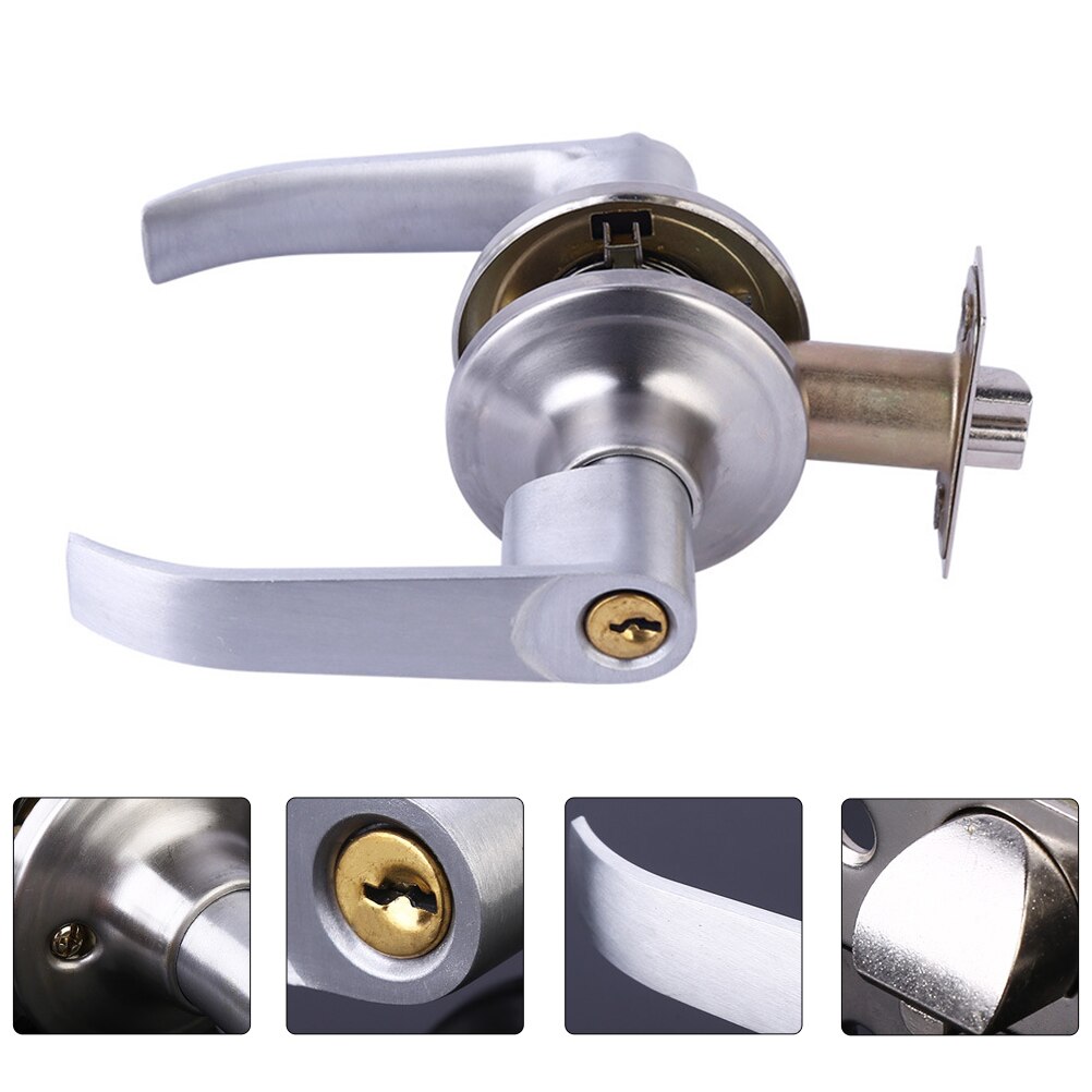 1 Set Door Handle Lock Interior Bathroom Three-Bar... – Grandado