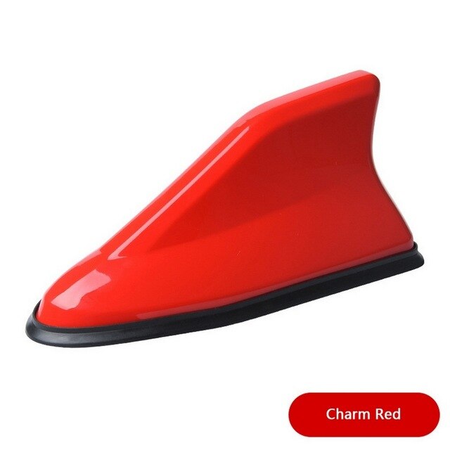 Auto Car Shark Radio Aerials Auto Fin Antenna FM Signal Amplifier Car Radio Car Roof Decoration: red