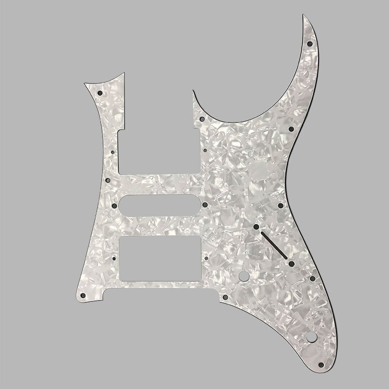 Pleroo anpassade elektriska gitarrdelar - för mij ibanez  rg 350 dxz gitarr pickguard hsh humbucker pickup repplatta: 4- skikts vit pärla