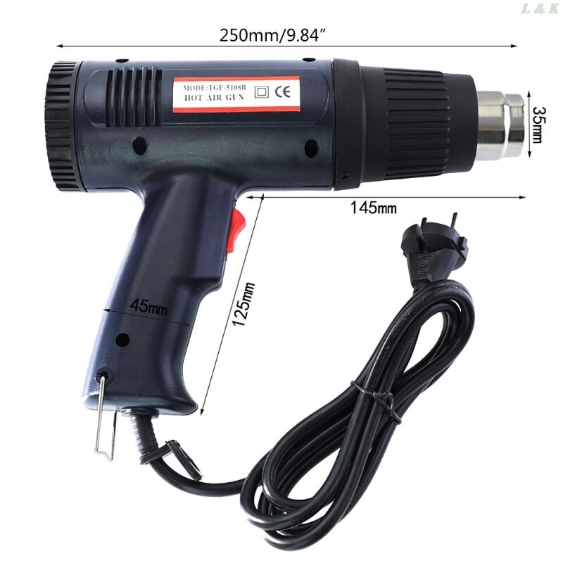 220V 1500W ue industriel électrique pistolet à Air thermorégulateur pistolets thermiques rétractable emballage thermique outil électrique