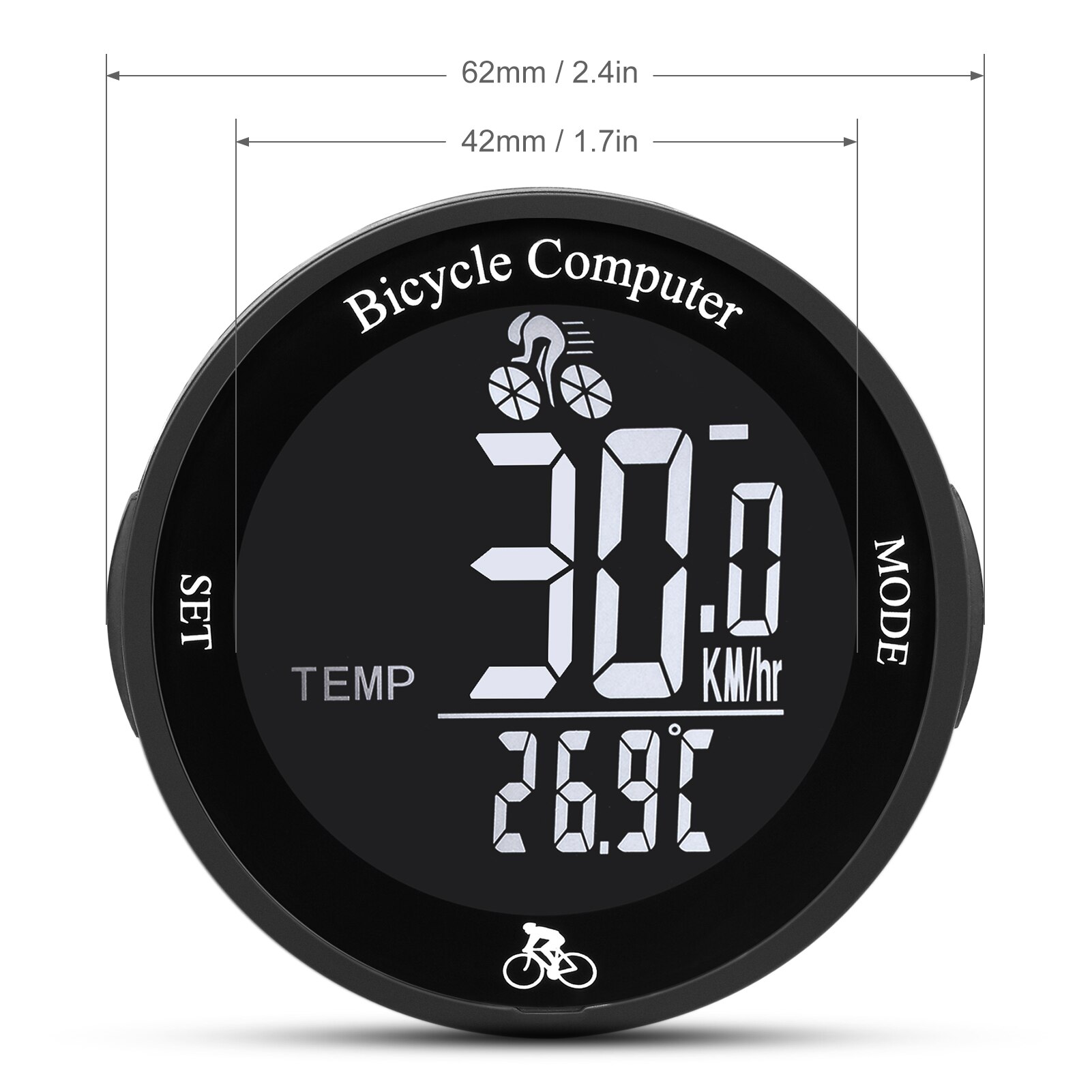 Cykel speedometer trådløs cykel computer vandtæt cykel kilometertæller multifunktionel lcd skærm mtb speedos meter tilbehør