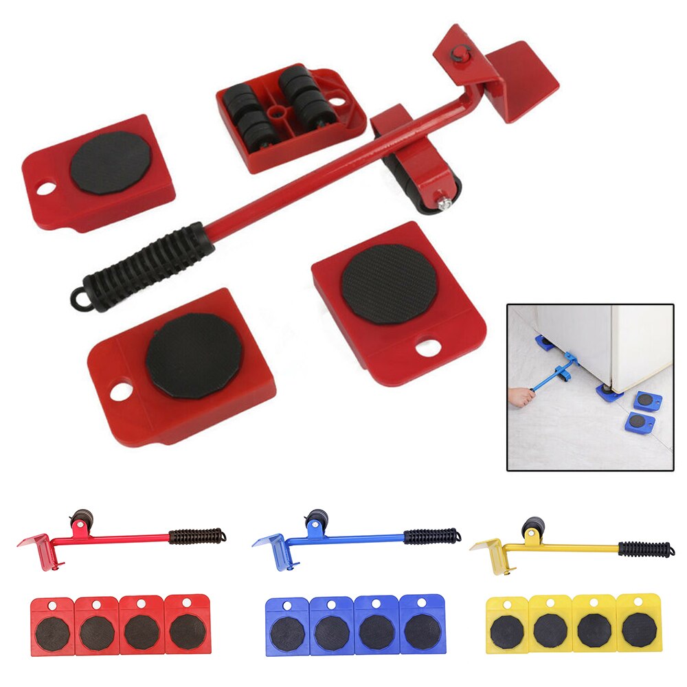 200 kg Furniture Mover 5pcs/Set Roller Skids Lifter Slides Lifting Tool