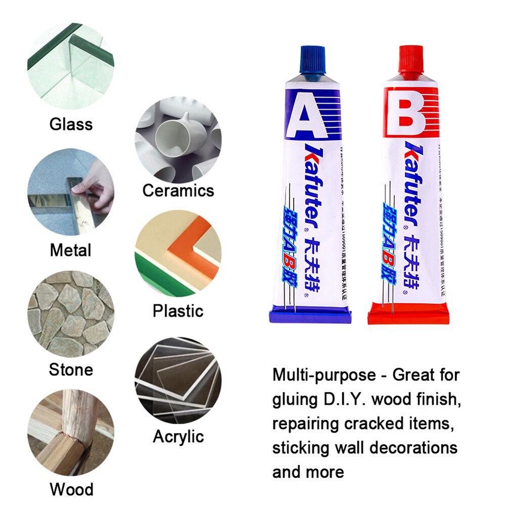16g/70g Kafuter A+B Glue Acrylate Structure Glue Special Quick-Drying Glue Glass Metal Stainless Waterproof Strong Adhesive Glue