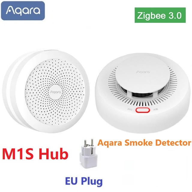 Aqara Hub M1S Gateway Kits de hogar inteligente Zigbee sensores de movimiento de puerta de temperatura Sensor de humo funciona con la aplicación Mi Home Homekit