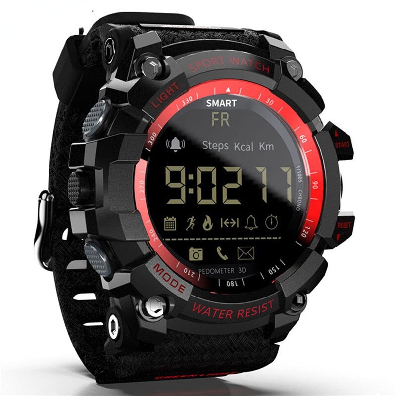men&#39;s and women&#39;s sports smart watch smart watch Bluetooth information push reminder function waterproof IP68 SMart watch: Red