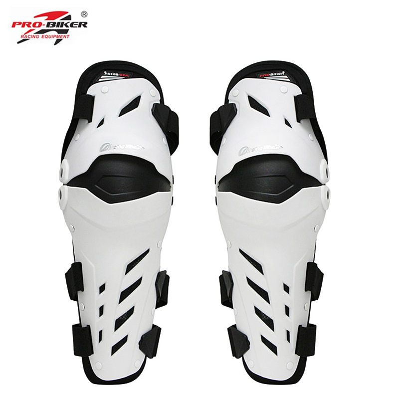 Pro Biker Motocross Knie Beschermende Moto Bike Downhill Guard Pad Motorrijden Kniebeschermers: WHITE