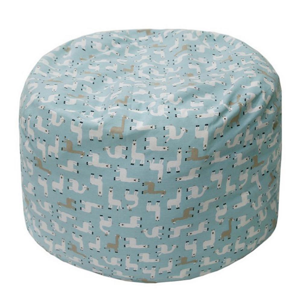 Canapé de sac de haricot de toile de grande capacité pour la chaise de sac de haricot d'enfants sans remplissage jouets en peluche sac de rangement de vêtements mous: Blue
