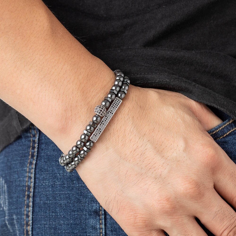 Heilongjiang Magneet Koperen Kralen Armband Natuurlijke Handgemaakte Magneet Gezondheidszorg Micro-Ingelegd Zirkoon Charm Mannen En Vrouwen kraal