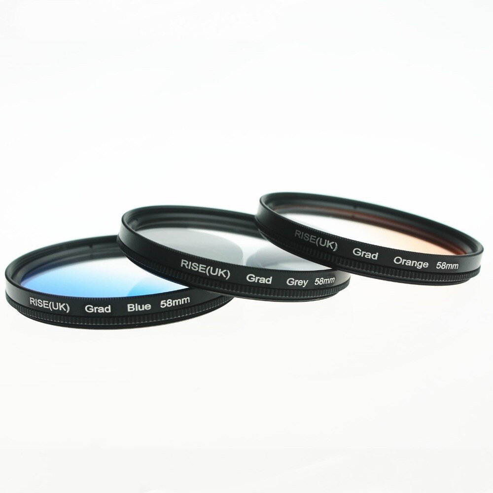 1 Uds. De filtro de lente de Color graduado giratorio de 58mm para cámara Canon EOS 700D 600D 550D Nikon DSLR SLR