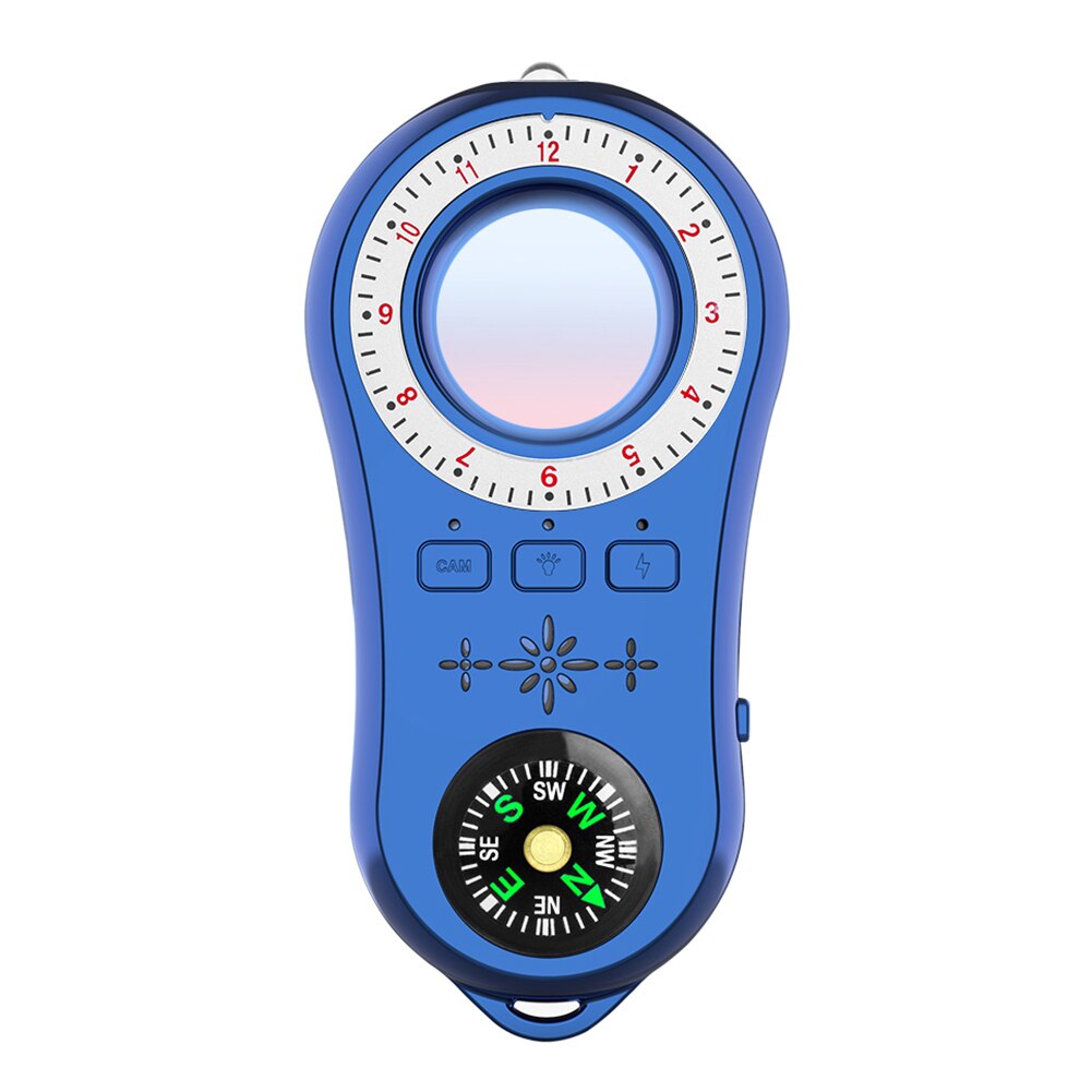 S100 caméras portables multifonctions anti-détecteur, anti-prise de vue furtive, caméra de surveillance sans fil, détecteur de signal, lentille, tracker rf: Bleu