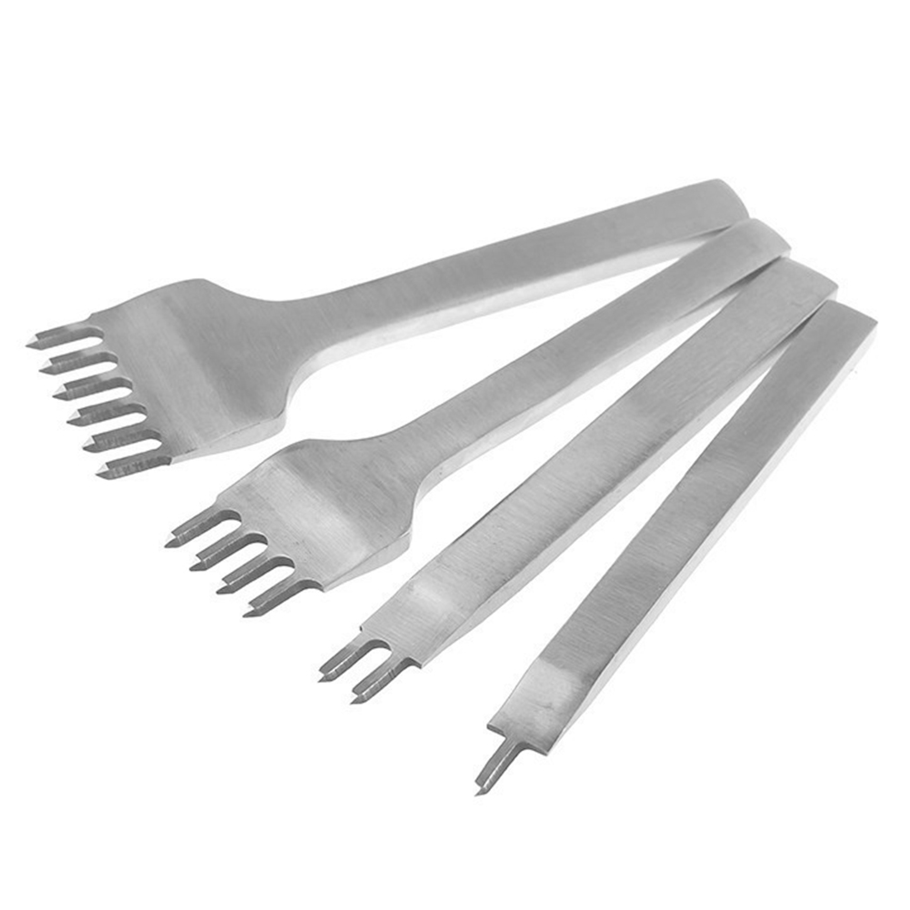 3/4mm Hole Chisel Diamond Stainless Steel Stitching Prong Leather Craft Durable Multi Teeth Punch Tools Pricking Supplies Sewing