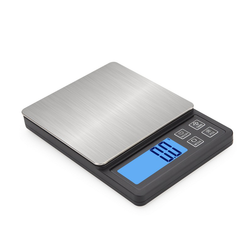 Draagbare keukenweegschaal gouden wegen huishoudelijke tafel digitale weegschaal sieraden schaal elektronische weegschalen 0.1g 0.01g: B-3Kg 0.1g