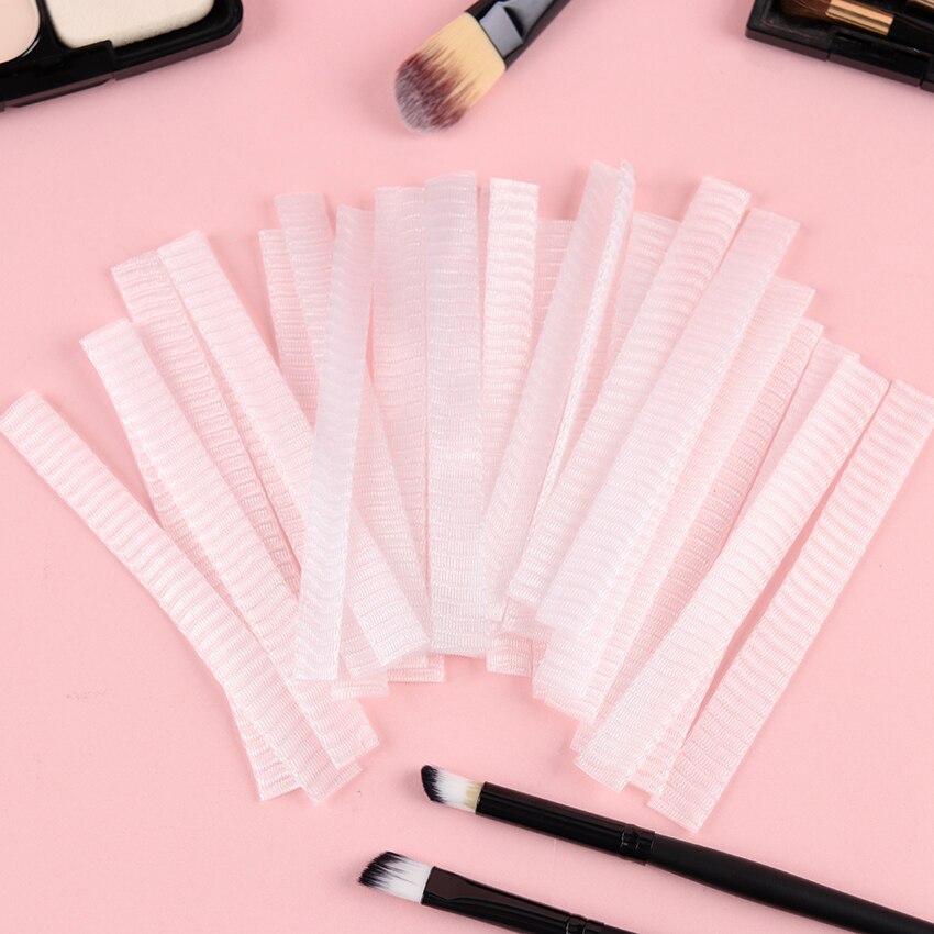 20 Stuks Make-Up Kwasten Mesh Protectors Cover Schoonheid Elastische Mesh Protector Make-Up Cosmetica Borstel Pen Cover