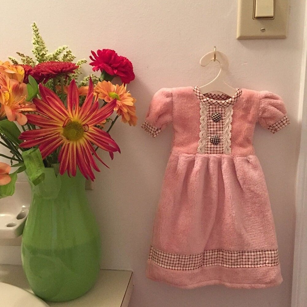 Dikke handdoek zachte fluwelen waterabsorberende schoonmaakdoeken jurkvormige wandhangende handdoeken badkamer keuken schoonmaakdoeken