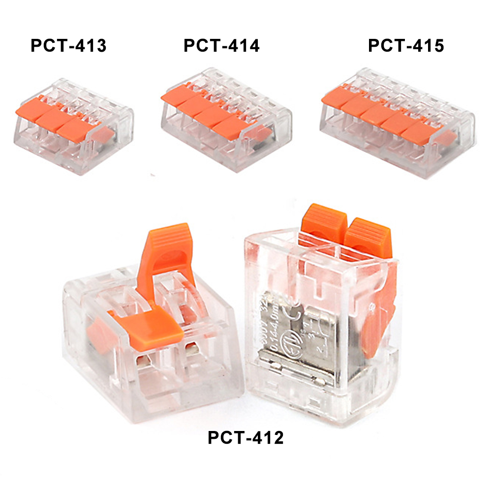 Lever Nuts Splicing Wire Connector Kit Fast Wiring Terminals Insulating Flame Retardant Lamp Cable Electrical Clamp Connectors