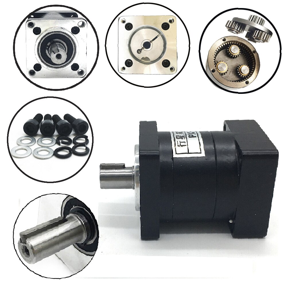 Motor paso a paso nema 23, ratio 3:1, reductor de caja de cambios planetaria, eje de 8mm, velocidad de 3 ratio, caja de cambios gor nema 23