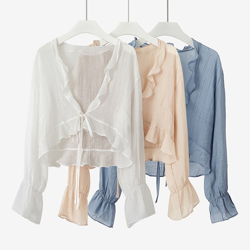 Petit manteau lolita vintage d'été petit manteau falbala manches évasées cardigan victorien smock kawaii fille gothique lolita manteau loli cos