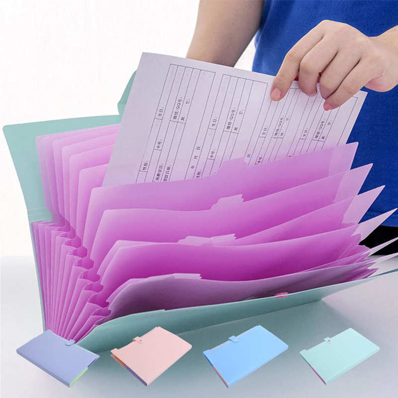 Torby na foldery na dokumenty A4 wielowarstwowe organizery na dokumenty papierowe kieszenie na dokumenty