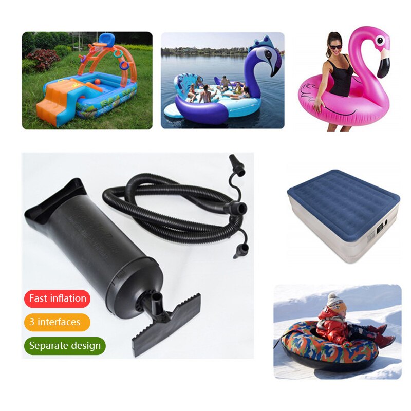 12-Inch Twee-weg Handpomp Ballon Hand-Pull Luchtpomp Grote Drijvende Bed Zwembad Outdoor handmatige Inflatie Apparaat