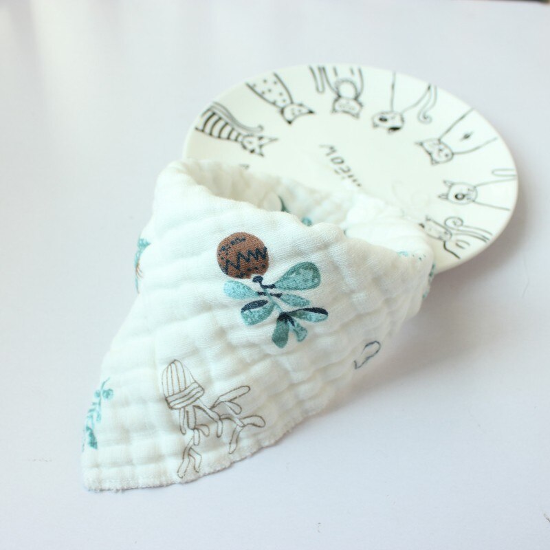 Baby Leuke Katoen Bib Burp Doek Kwijlen Tandjes Waterdichte Slabbetjes Bloem Print Handdoeken 122: Army Green