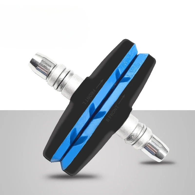 Un par de bloques de freno de bicicleta, herramientas de goma para ciclismo, piezas de bicicleta de montaña y carretera, almohadillas ligeras para zapatos de freno en V, accesorios para bicicleta: Azul