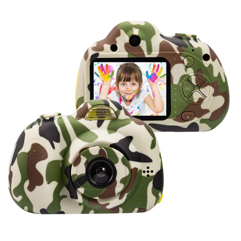Camera Full Hd 1080P Portable Digital Camcorder 2 Inch Lcd Display Children Family Travel Photo Use Children Birthday Min: Camouflage