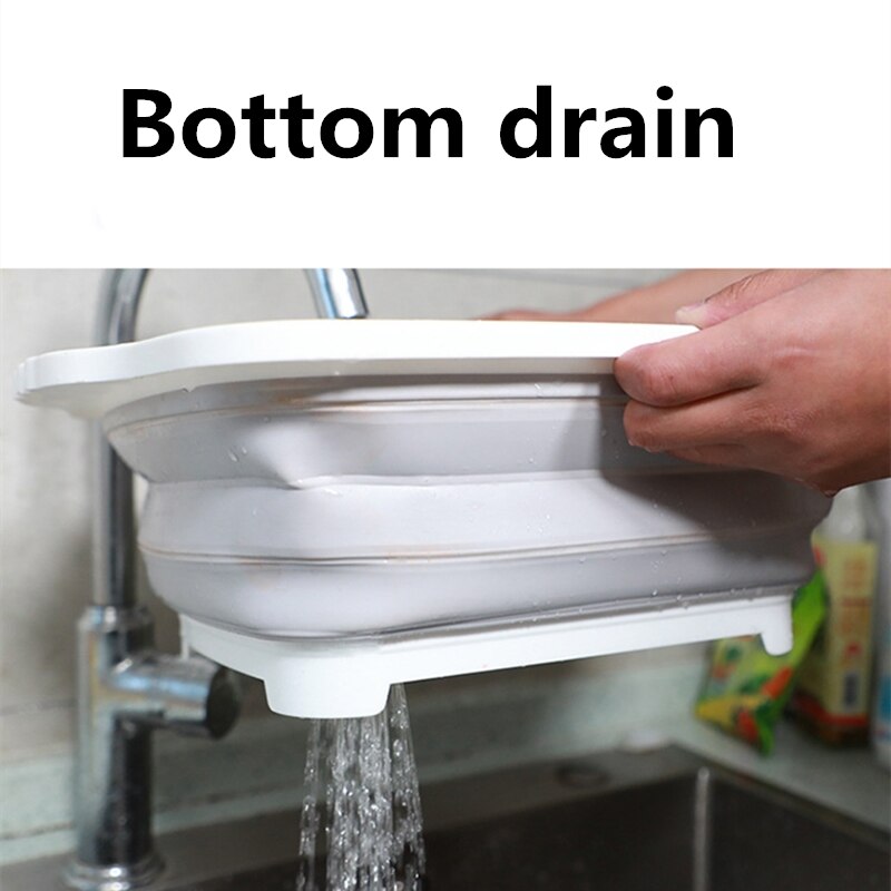 Cutting Board With Trays Folding Chopping Block Tabla De Cocina Para Cortar Kitchen Eco-Friendly Alimentos Multifunction Drain