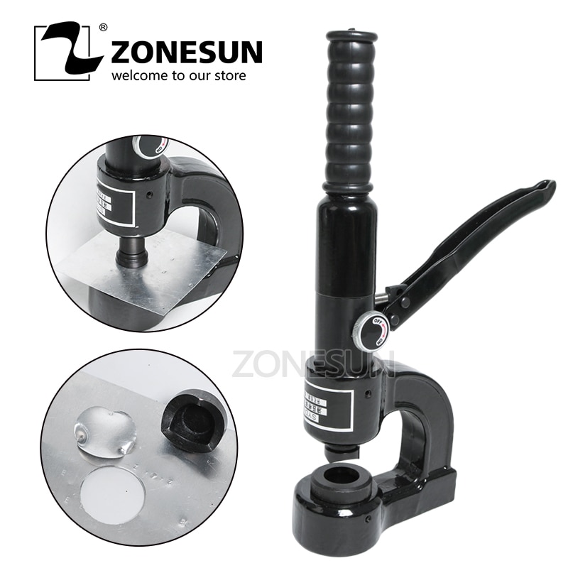 ZONESUN Portable Hydraulic Punching Machine Punch Round Hole For Steel Metal 25mm Round Hole Digger Opener Perforator Punch Tool