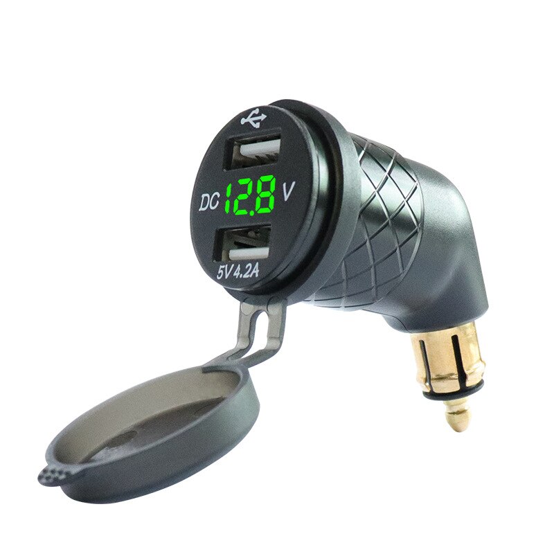 Aluminum Alloy European Motorcycle 5V 4.2A USB Charger DIN Socket Voltmeter for Triumph Tiger Explorer Ducati BMW Motorcycle