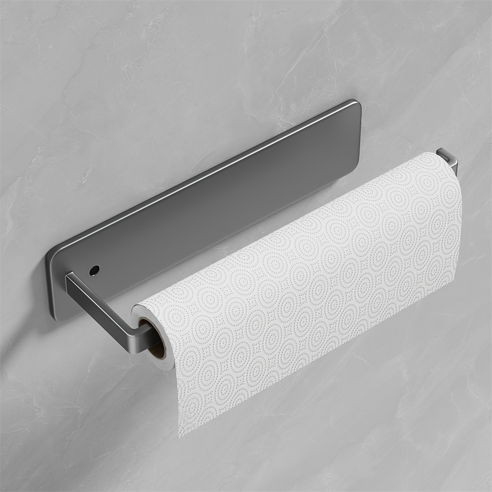 Kitchen Tissue Rack Without Punching Cabinet Rack With Cling Film Bag Storage Cloth Rack Wall Mounted Tissue Rack Kitchen Storag: Rose