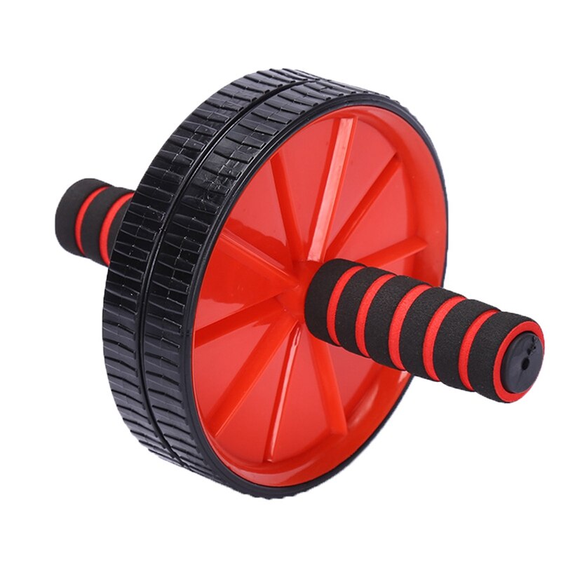 Equipamento do exercício dos rolos da roda da imprensa abdominal de duas rodas para a aptidão da construção do corpo do gym em casa: Vermelho