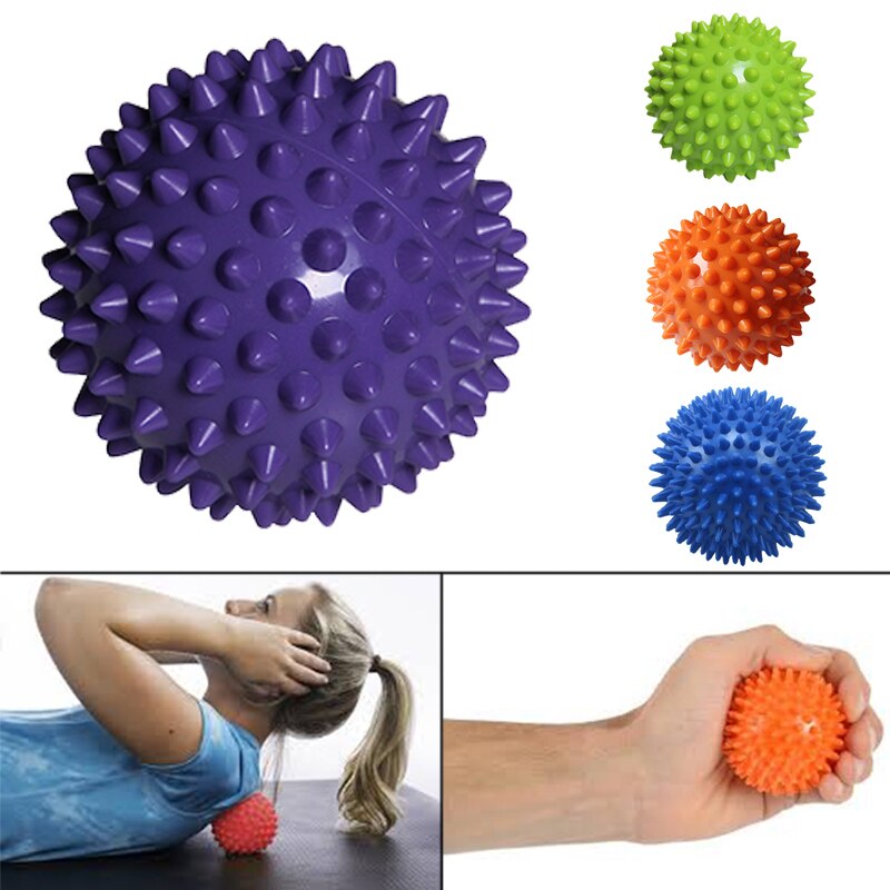3 stk pvc træningsgreb bold bærbar fysioterapi bold fang hånd pindsvin massage bold