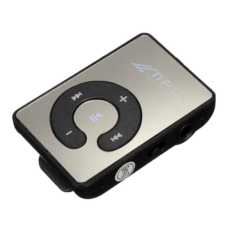 Mini musik  mp3 afspiller med usb kabel med høretelefoner: Sort