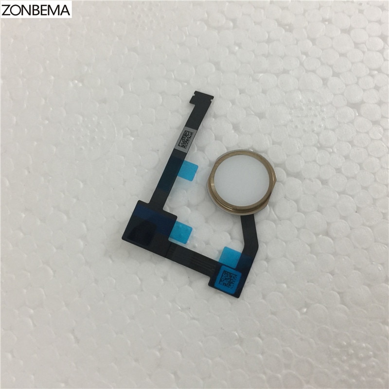 ZONBEMA Home button with Flex Cable Ribbon assembly+Rubber For iPad Air 2 Air2 6 A1567 A1566 Replacement Part