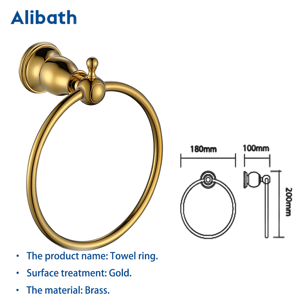 Ensemble d'accessoires de salle de bain en laiton poli doré, accessoires de salle de bain de luxe, produits muraux