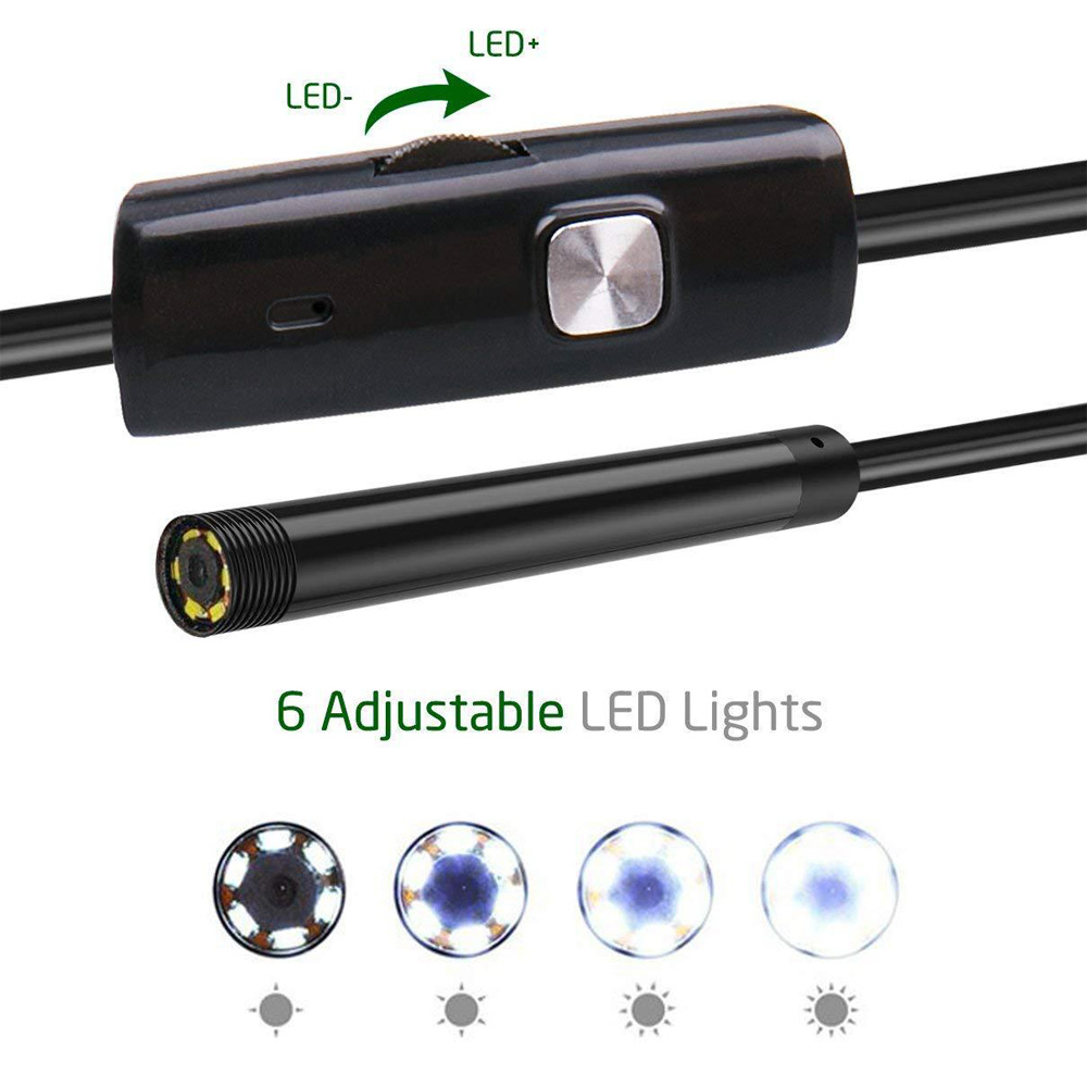 3 i 1 mini endoskop kamera kloak industriel rørinspektion endoskopi vandtæt til usb pc android type c