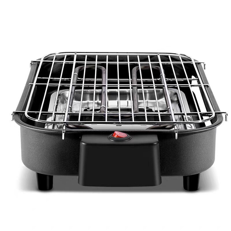 Parrilla eléctrica multifunción de acero inoxidable, parrilla eléctrica sin humo de 220V, 1300W, asador doméstico