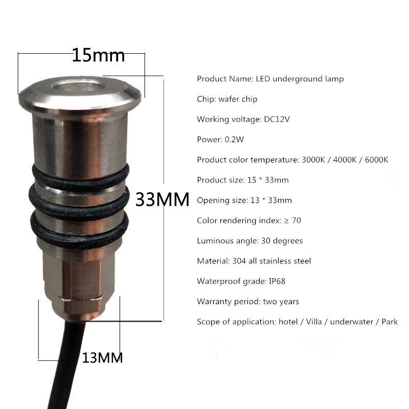 Mini Inbouw Outdoor Led Spot Ondergrondse Led Licht 12V Outdoor Patio Verzonken Led Licht 304 Rvs Led Dek lichten