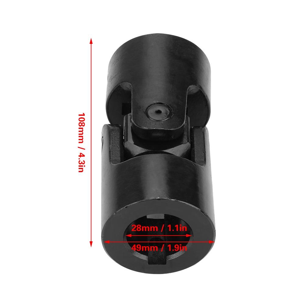 Shaft Coupling Motor Connector DIY Steering Universal Joint with Keyway 28*49*108mm Motor Connector