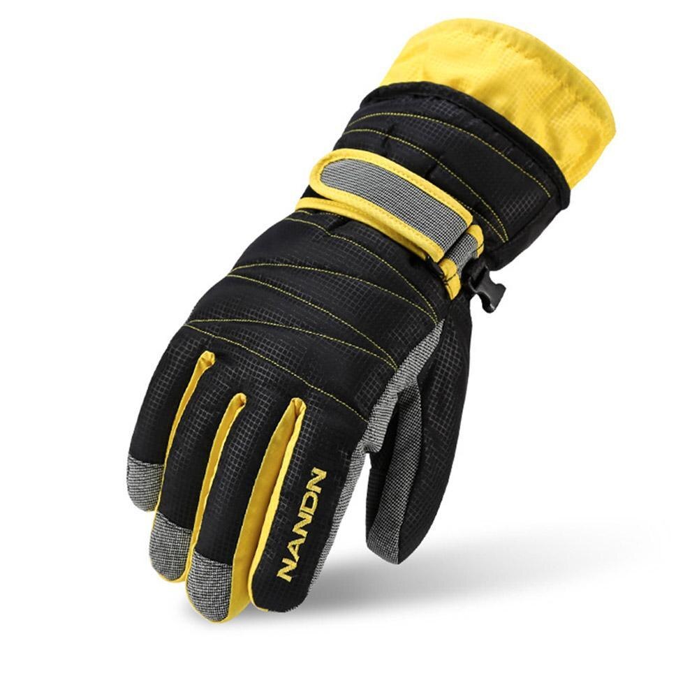 Unisexe hiver Tech coupe-vent imperméable gants temps Ski froid gant dans les mains coupe-vent gants: Black / S