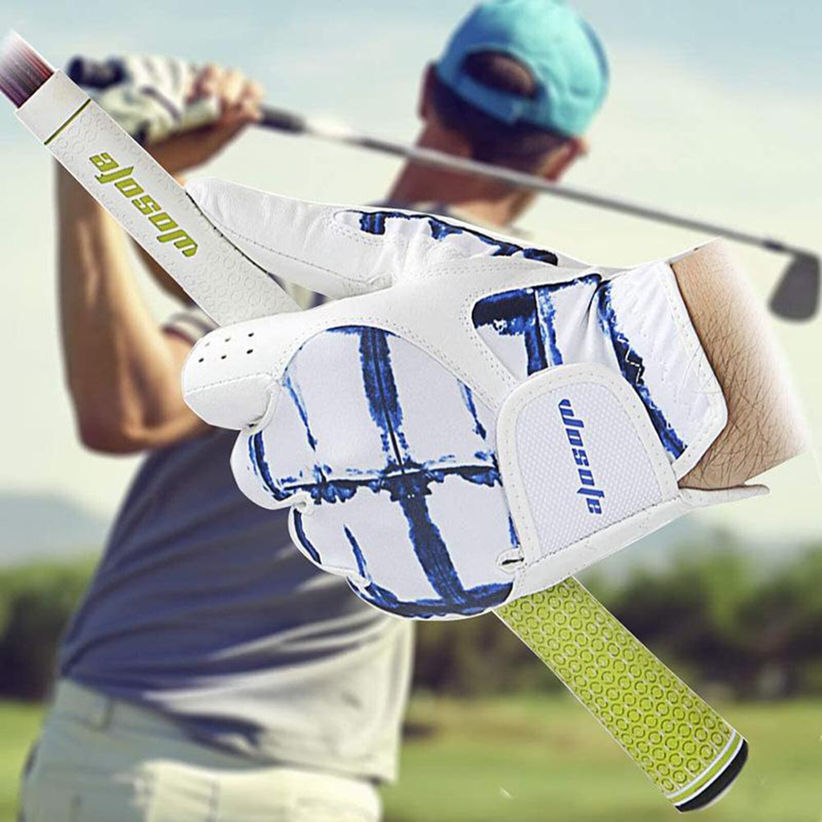 Duurzaam Golfhandschoenen Linkshandige Leer Ademend Professionele Alle Maten: XL