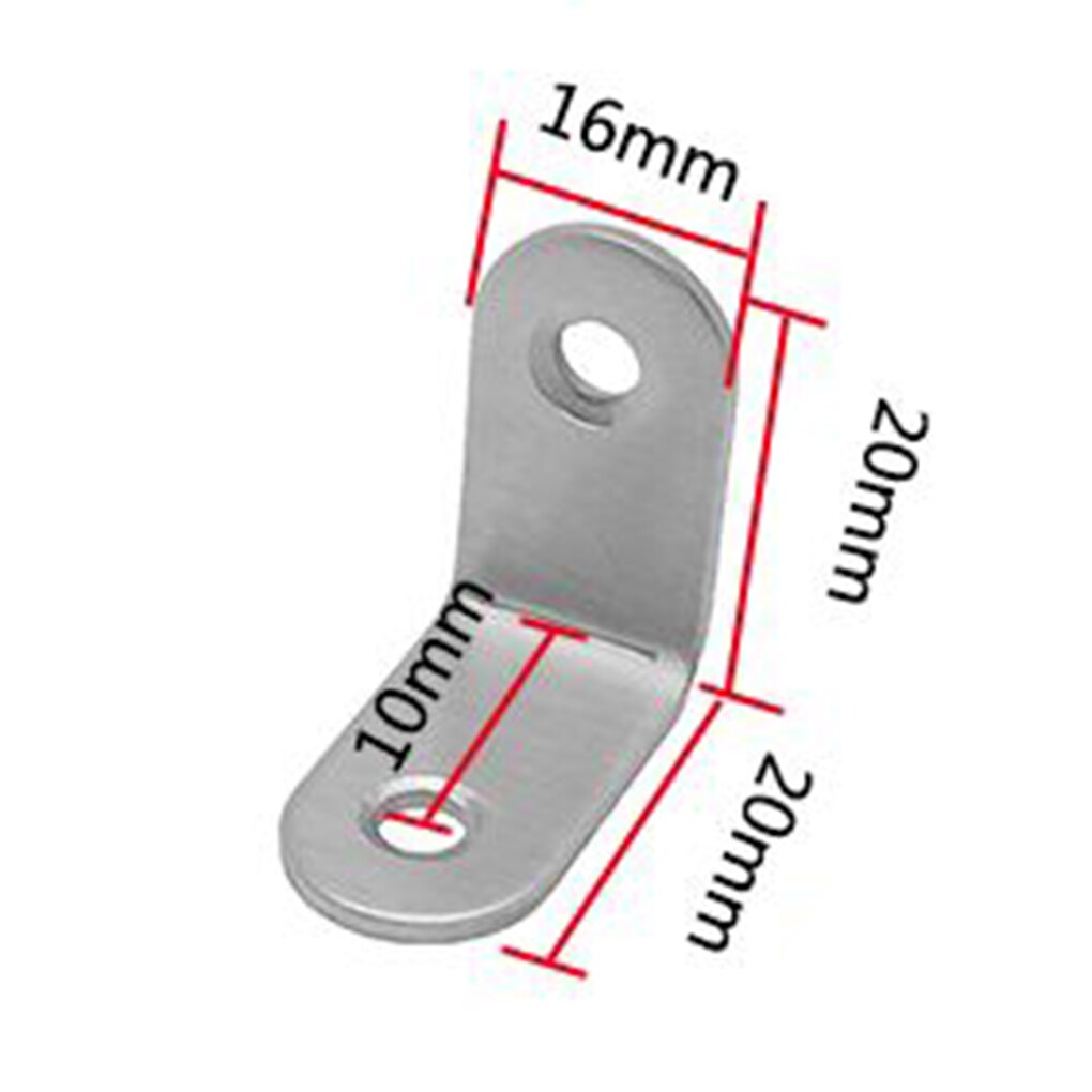 2pcs/10pcs L-Shaped Triangle Bracket Angle Support Stainless Steel 90 Degree Angle Code Fixing Hardware Hardware Accessories