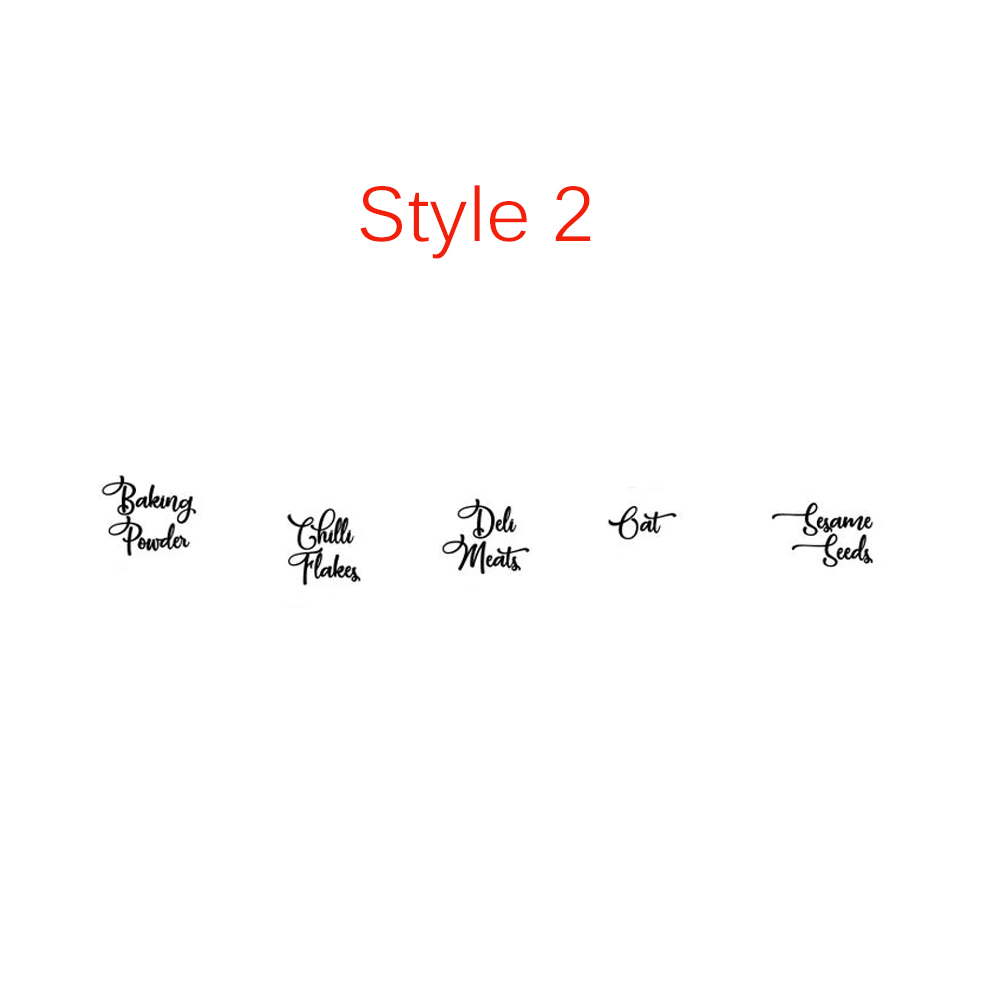 4 szt. 6cm kanister naklejki etykiety, mąka kuchenna naklejki cukru, kanister etykiety winylowe, naklejki organizacji kuchni: Two